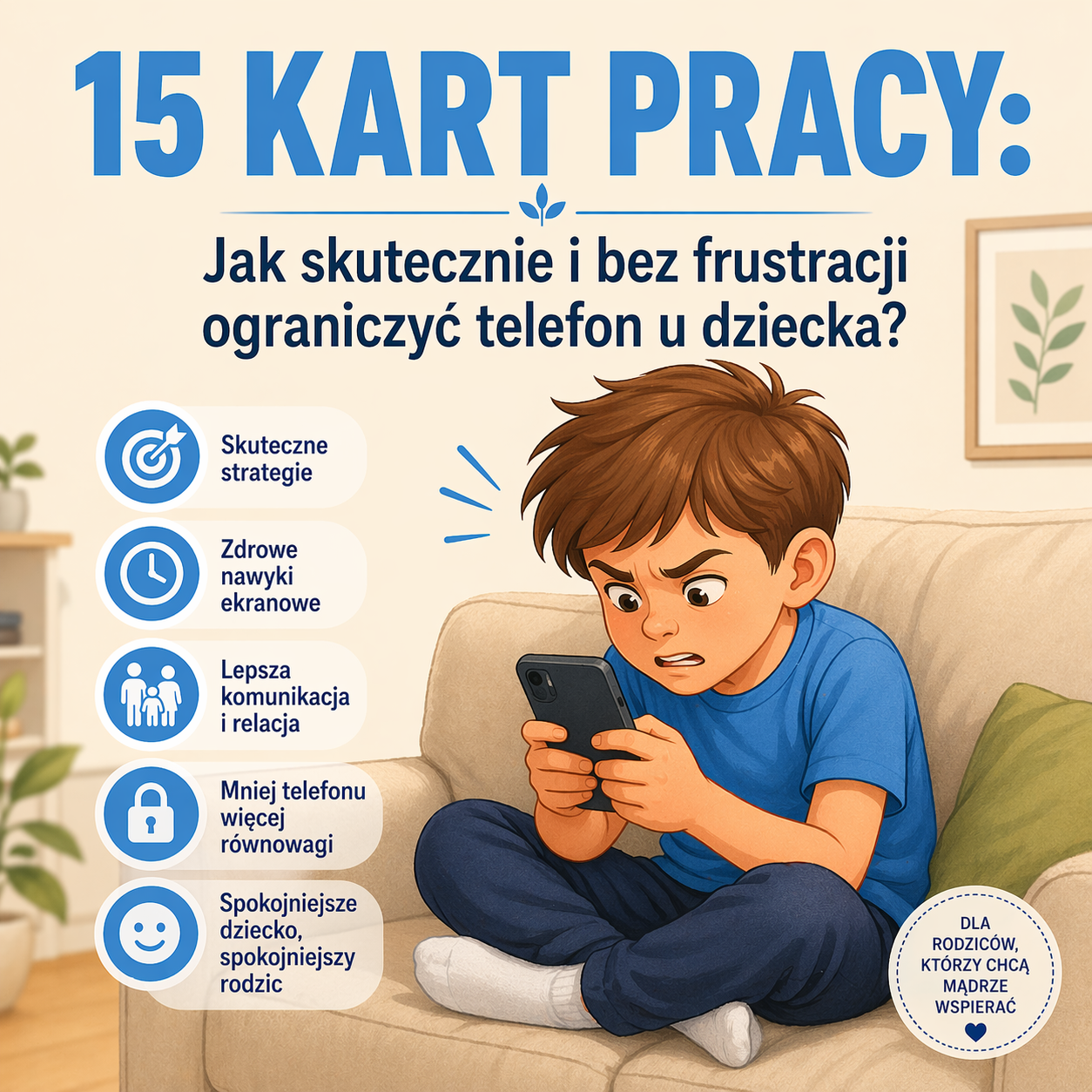 15 KART PRACY: Jak skutecznie i bez frustracji ograniczyć telefon u dziecka?